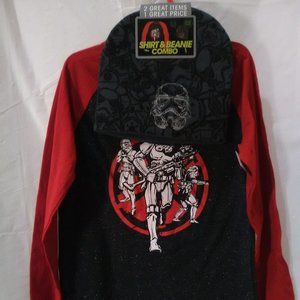 Star Wars Boy's 2 Piece Tee & Beanie Combo Set Size XS 4/5 ( NWT )